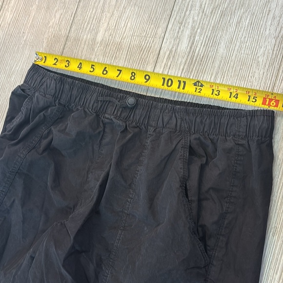 Zara Black Elastic Waist Wide Leg Pull On Windbreaker Parachute Jogger Pants L - Picture 9 of 12
